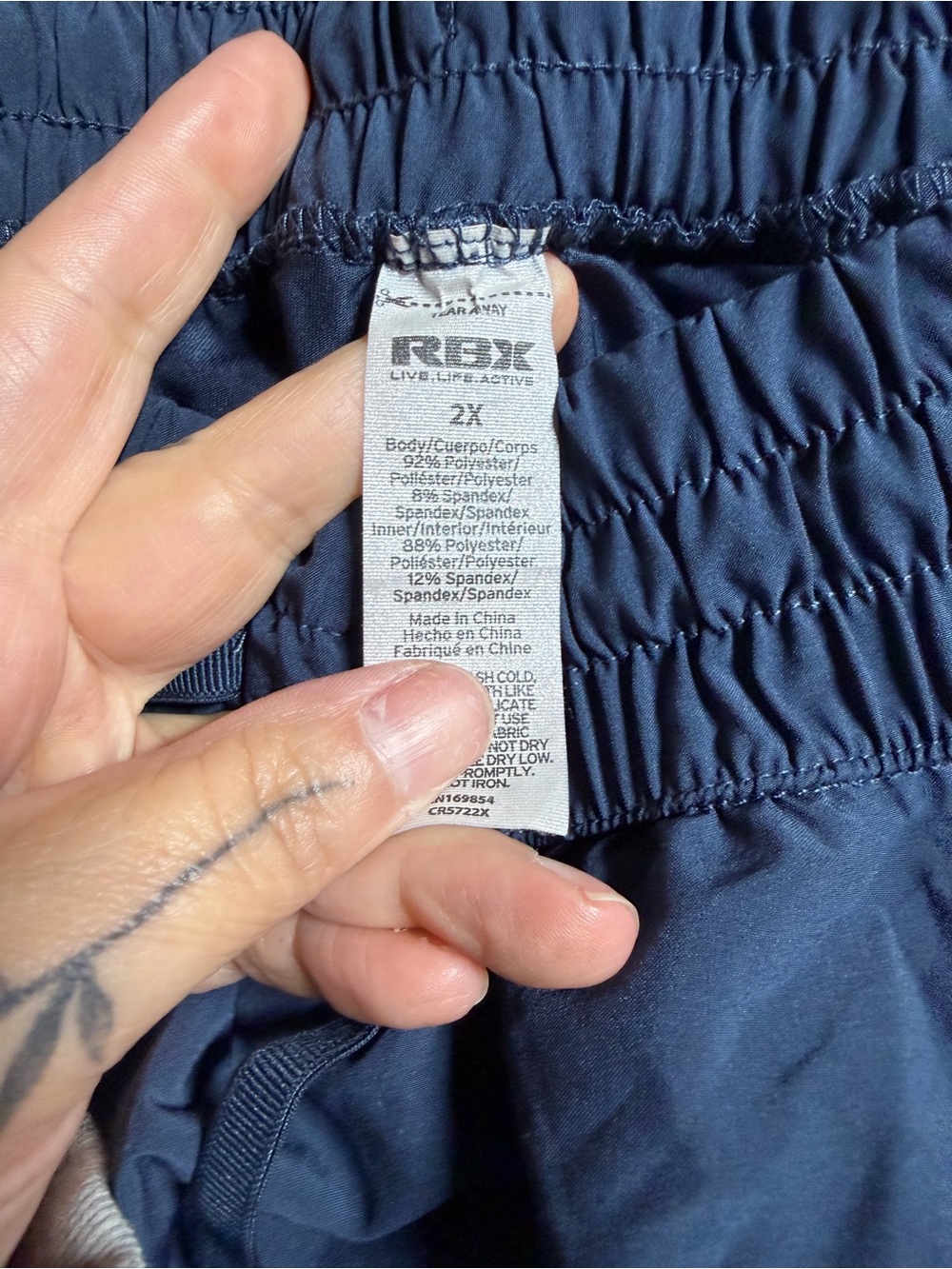 RBX Navy Elastic-Waist Puffer Skirt